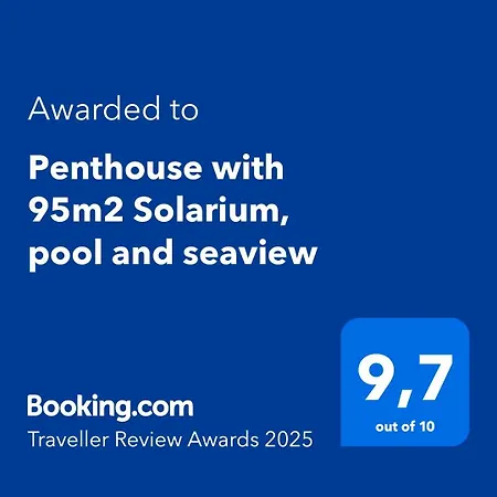 Apartment Penthouse With 95m2 Solarium, Pool And Seaview Thehavenescape *